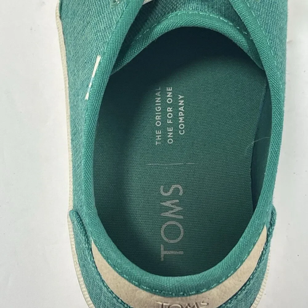 TOMS Paseo Canvas Sneakers – Teal Green – Men’s Size 7.5